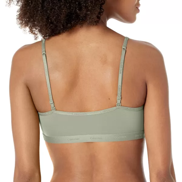 Calvin Klein Womens Form to Body Unlined BraletteFrosted Fern