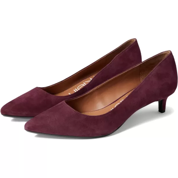 Calvin Klein Womens Gabrianna PumpWine Suede