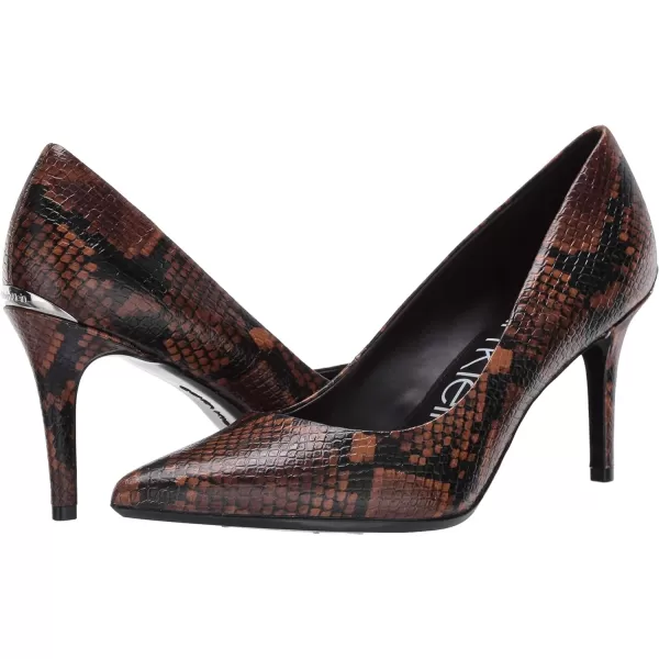 Calvin Klein Womens Gayle PumpCuoioDark Walnut