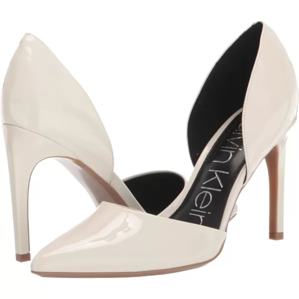 Calvin Klein Womens Hayden PumpChic Cream Patent