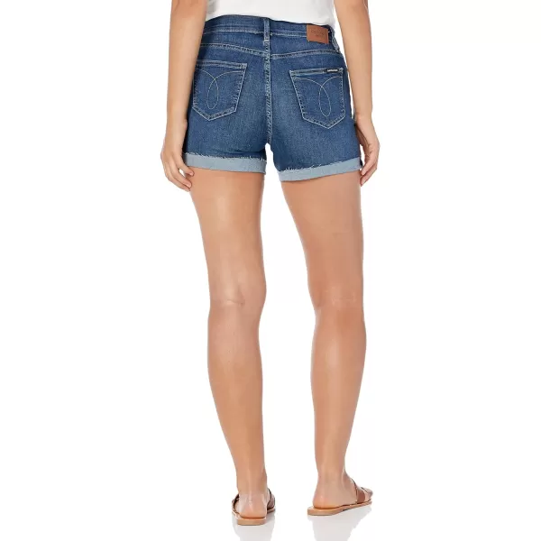 Calvin Klein Womens Hi Rise Frayed ShortMalibu