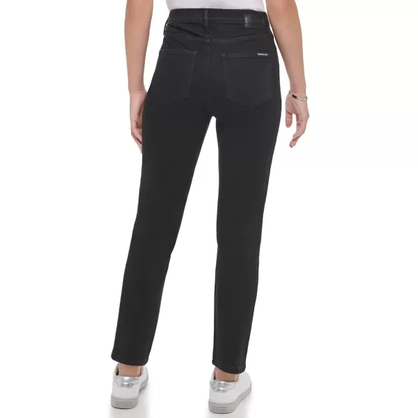 Calvin Klein Womens Hi Rise Skinny Whisper Soft DenimTrue Black