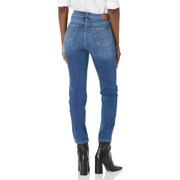 Calvin Klein Womens Hi Rise Slim Crop DenimMalibu