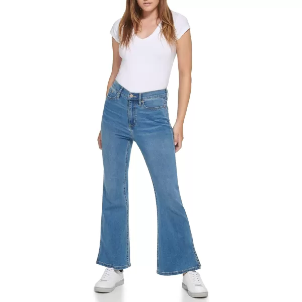 Calvin Klein Womens High Rise Flare JeansSaphire