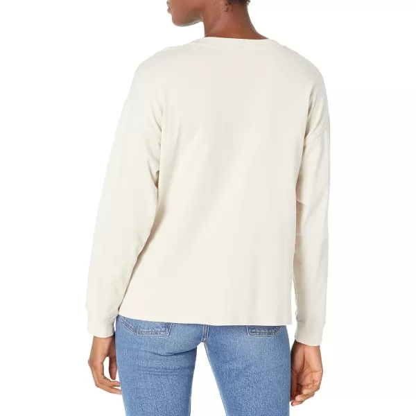 Calvin Klein Womens Hudson Long Sleeve Boxy TeeBirch