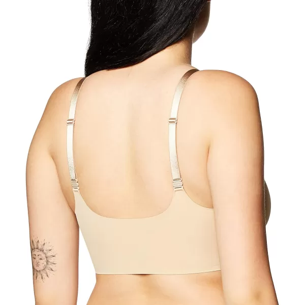 Calvin Klein Womens Invisibles Comfort Lightly Lined Seamless Wireless Triangle Bralette BraBare