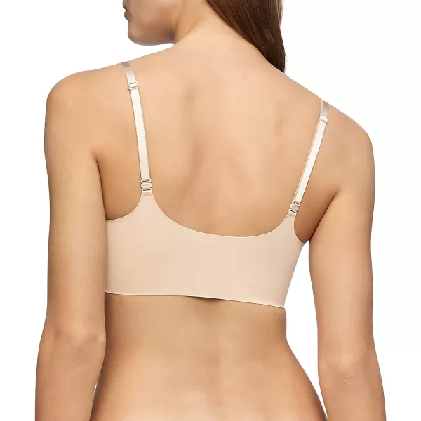 Calvin Klein Womens Invisibles Comfort Lightly Lined Seamless Wireless Triangle Bralette BraBare