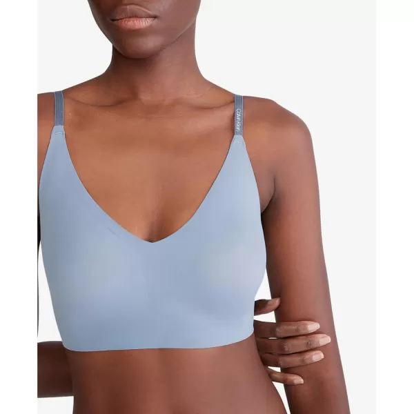 Calvin Klein Womens Invisibles Comfort Lightly Lined Seamless Wireless Triangle Bralette BraFlint Stone