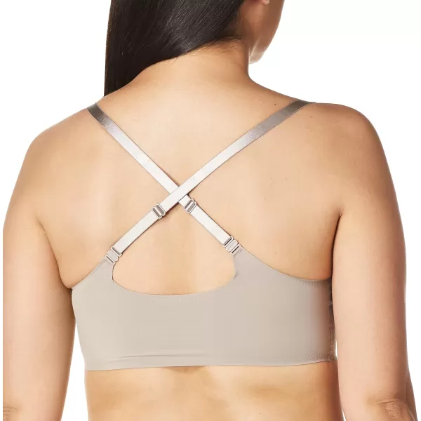 Calvin Klein Womens Invisibles Comfort Lightly Lined Seamless Wireless Triangle Bralette BraGrey Heather