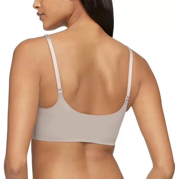 Calvin Klein Womens Invisibles Comfort Lightly Lined Seamless Wireless Triangle Bralette BraGrey Heather