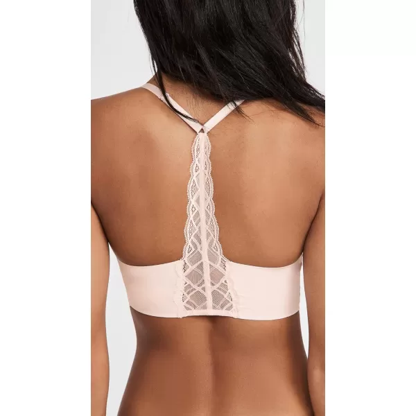 Calvin Klein Womens Invisibles Comfort Lightly Lined Seamless Wireless Triangle Bralette BraNymphs Thigh Lace Racerback