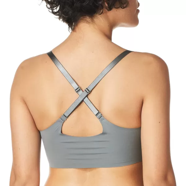 Calvin Klein Womens Invisibles Comfort Lightly Lined Seamless Wireless Triangle Bralette BraPewter