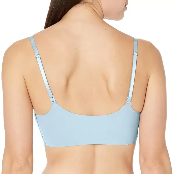 Calvin Klein Womens Invisibles Comfort Lightly Lined Seamless Wireless Triangle Bralette BraRain Dance