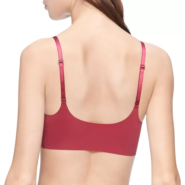 Calvin Klein Womens Invisibles Comfort Lightly Lined Seamless Wireless Triangle Bralette BraRebellious