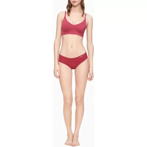 Calvin Klein Womens Invisibles Comfort Lightly Lined Seamless Wireless Triangle Bralette BraRebellious