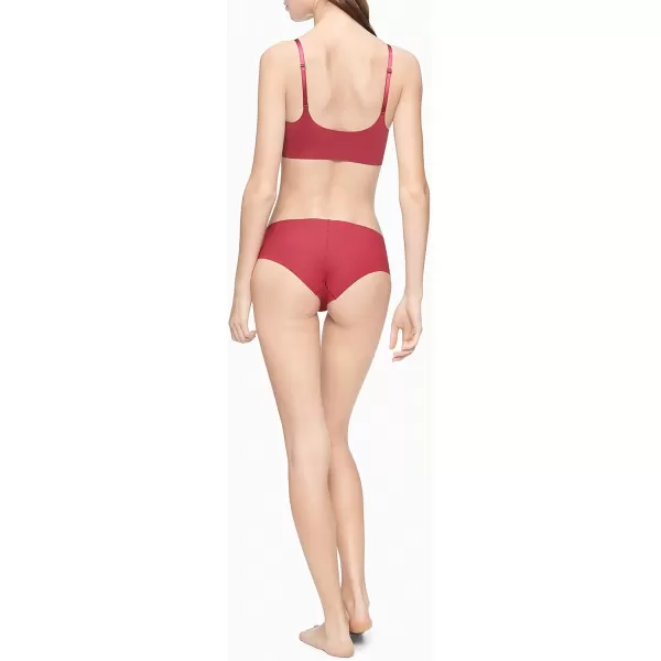 Calvin Klein Womens Invisibles Comfort Lightly Lined Seamless Wireless Triangle Bralette BraRebellious