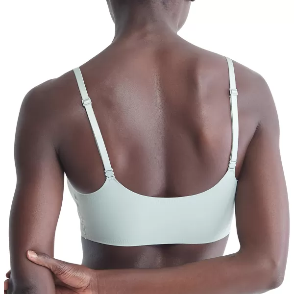 Calvin Klein Womens Invisibles Comfort Lightly Lined Seamless Wireless Triangle Bralette BraSage Meadow