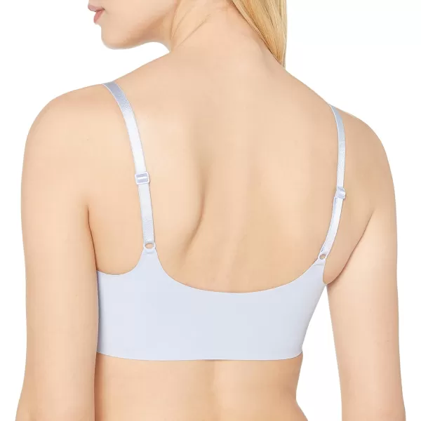 Calvin Klein Womens Invisibles Comfort Seamless Adjustable Skinny Strap Bralette BraDusty Periwinkle