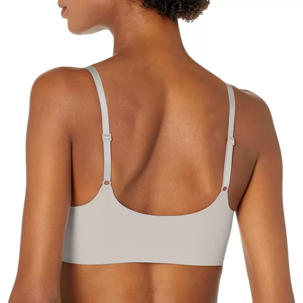 Calvin Klein Womens Invisibles Comfort Seamless Adjustable Skinny Strap Bralette BraOcean Storm