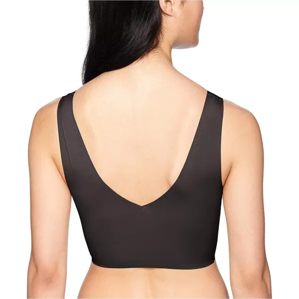 Calvin Klein Womens Invisibles Comfort Seamless Lightly Lined V Neck Bralette BraBlack