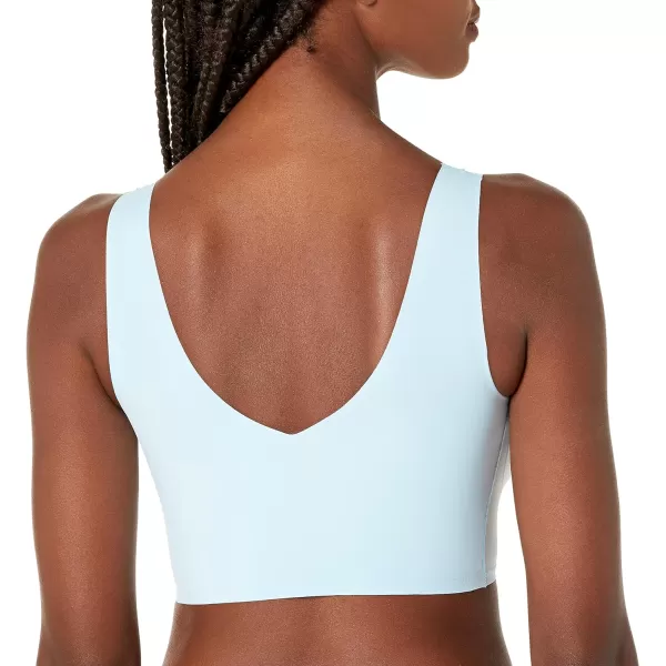 Calvin Klein Womens Invisibles Comfort Seamless Lightly Lined V Neck Bralette BraRain Dance