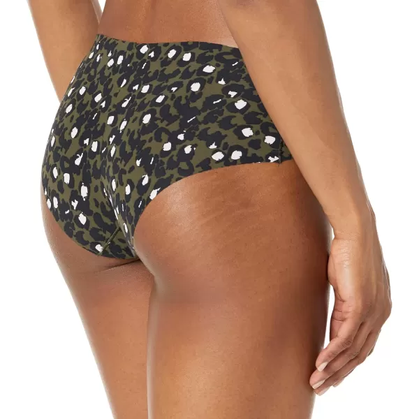 Calvin Klein Womens Invisibles Hipster PantySunday Leopard Fatigue