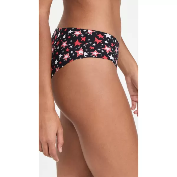 Calvin Klein Womens Invisibles Seamless Hipster Panties Multipack3 TomatoBeechwoodStarry Print Black