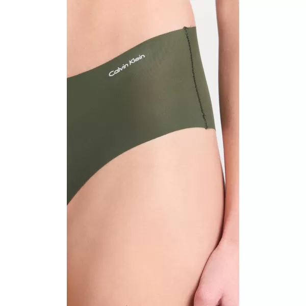 Calvin Klein Womens Invisibles Seamless Hipster Panties Multipack3 WhiteWinter LinenMoney Tree