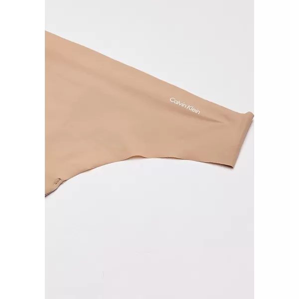 Calvin Klein Womens Invisibles Seamless Thong Panties 5 PackLight Caramel 5 Pack