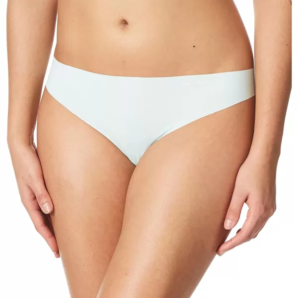 Calvin Klein Womens Invisibles Seamless Thong PantyAqua Luster