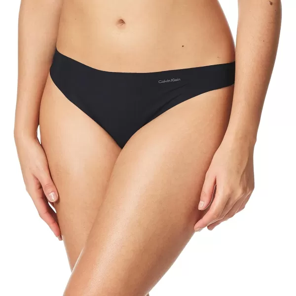 Calvin Klein Womens Invisibles Seamless Thong PantyBlack