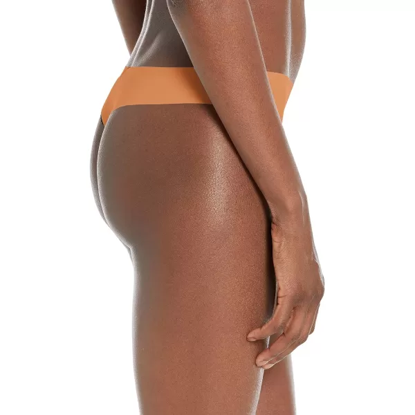 Calvin Klein Womens Invisibles Seamless Thong PantyBronzed