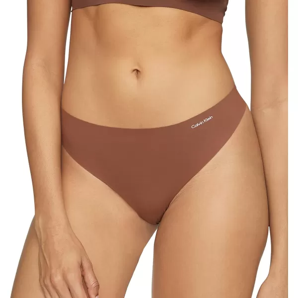 Calvin Klein Womens Invisibles Seamless Thong PantyChestnut