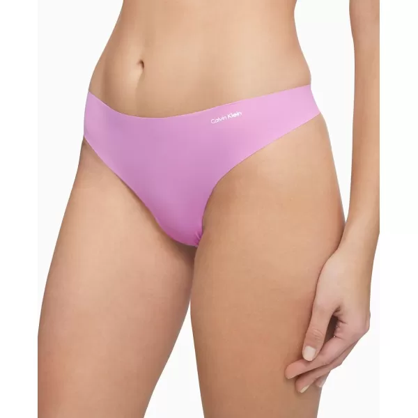 Calvin Klein Womens Invisibles Seamless Thong PantyLilac Rain