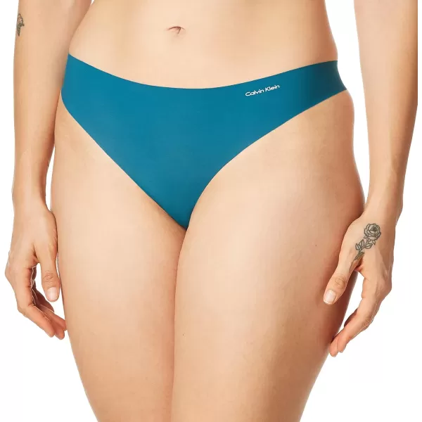 Calvin Klein Womens Invisibles Seamless Thong PantyTopaz Gemstone