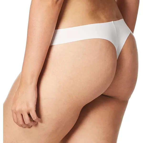 Calvin Klein Womens Invisibles Seamless Thong PantyWhite