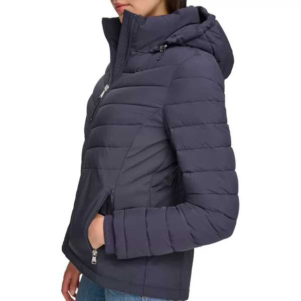 Calvin Klein Womens LightWeight Hooded Puffer JacketClassic Blue