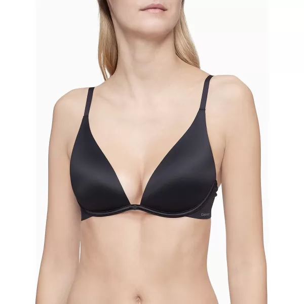 Calvin Klein Womens Liquid Touch Lightly Lined Plunge BraBlack