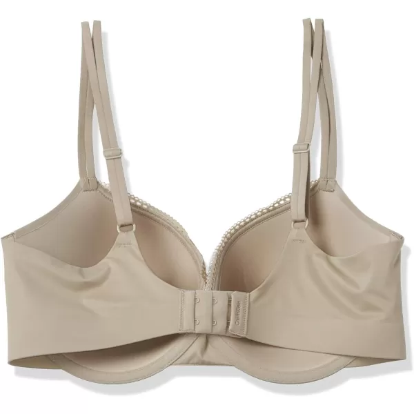 Calvin Klein Womens Liquid Touch Push Up Plunge BraBare