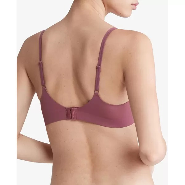 Calvin Klein Womens Liquid Touch Push Up Plunge BraCrushed Berry