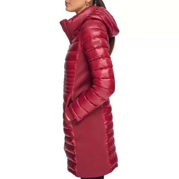 Calvin Klein Womens Long LightWeight Puffer JacketPort