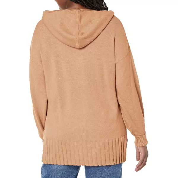 Calvin Klein Womens Long Puff Sleeve Hooded SweaterWheat Grain