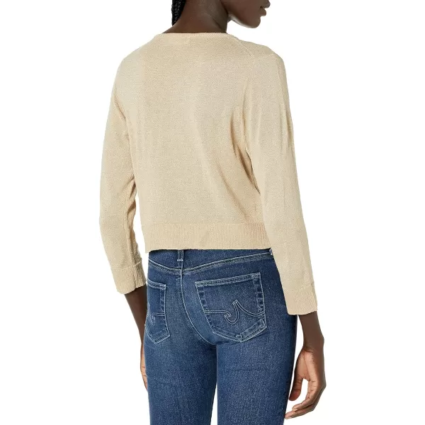 Calvin Klein Womens Long Sleeve Cardigan ShrugGold 1