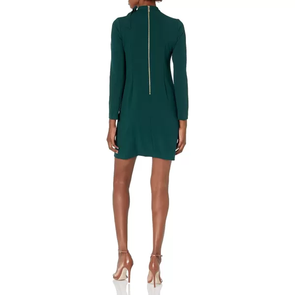 Calvin Klein Womens Long Sleeve Dress with Tie Neck DetailMalachite Tie Neck