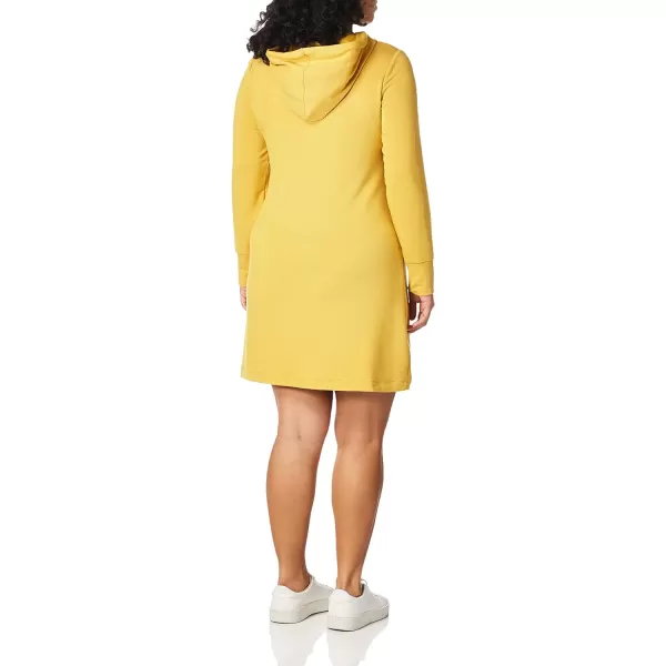 Calvin Klein Womens Long Sleeve Hoodie DressOchre