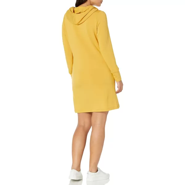 Calvin Klein Womens Long Sleeve Hoodie DressOchreGold