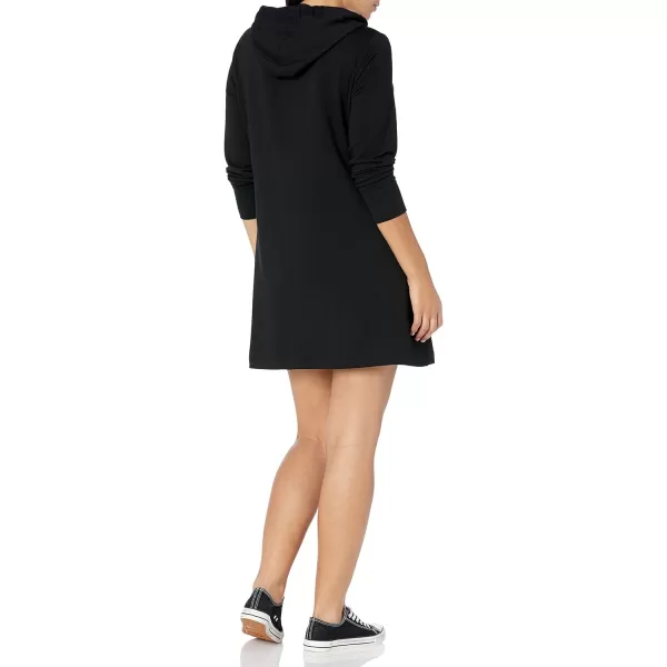 Calvin Klein Womens Long Sleeve Hoodie DressPitch Black