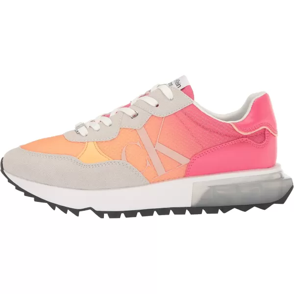 Calvin Klein Womens Magalee SneakerPink Flash Multi 650