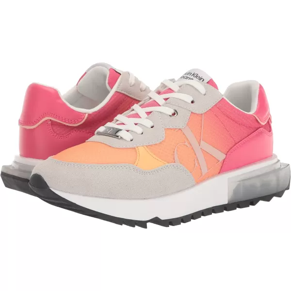 Calvin Klein Womens Magalee SneakerPink Flash Multi 650