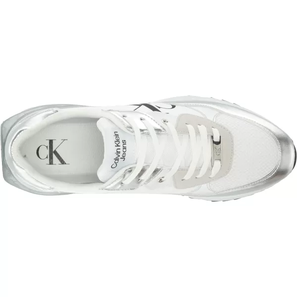 Calvin Klein Womens Magalee SneakerSilverWhite 040